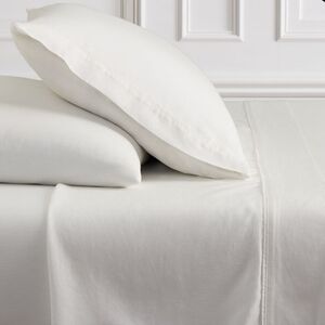 West Elm Signature Tencel Linen Sheet Set, Queen, White, Retail $249.00 USD